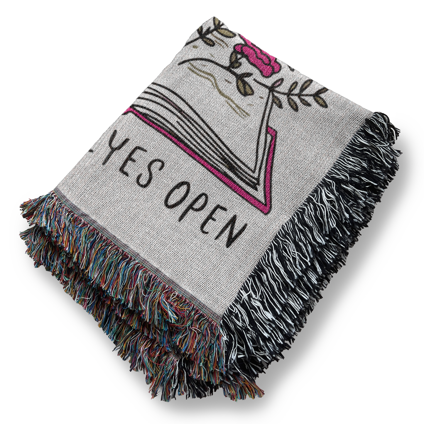 Reading is Dreaming with Your Eyes Open Jacquard Hygge Blanket